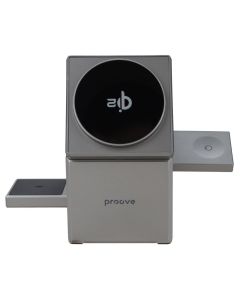Зарядний пристрій бездротовий Proove Iron Hide 3in1 Qi2 Сірий (Grey)