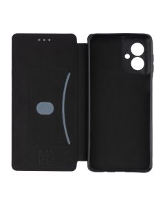 Чехол-кейс для Motorola G55 MakeFuture Flip Черный (Black)