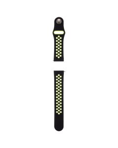 Ремінець для годинника Universal N Sport 22 мм Чорний Зелений (Black Light Green)