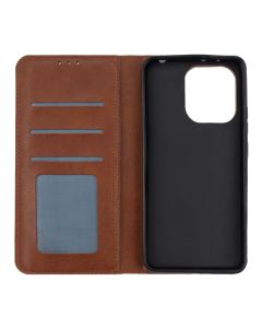 Чохол кейс для Xiaomi Redmi Note 13 Pro DM Book Case Leather Коричневий (Dark Brown)