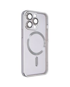 Чохол накладка для iPhone 13 Pro Metal Matte Case with Magnetic Ring MagSafe Сіра (Silver)
