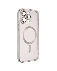 Чохол накладка для iPhone 15 Pro Max WAVE Metal Matte Case with Magnetic Ring Біла (White Titanium)