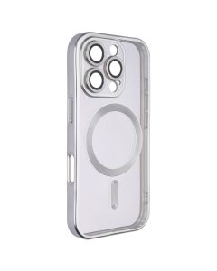 Чохол накладка для iPhone 16 Pro WAVE Metal Matte Case with Magnetic Ring Сіра (White Titanium)
