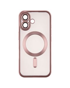 Чохол накладка для iPhone 16 WAVE Metal Matte Case with Magnetic Ring Рожева (Pink)