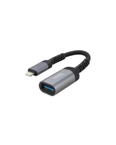 OTG перехідник Hoco UA24 Lightning to USB 2.0 Чорний (Black)
