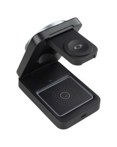 Зарядний пристрій бездротовий Hoco CQ21 3in1 Чорний (Black)