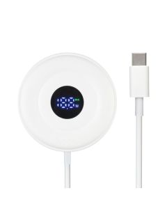 Зарядний пристрій бездротовий Hoco CW61 LED Білий (White)