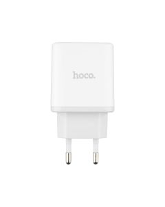 Зарядний пристрій Hoco C104A PD 20W+QC3.0 + кабель Type-C to Type-C Білий (White)