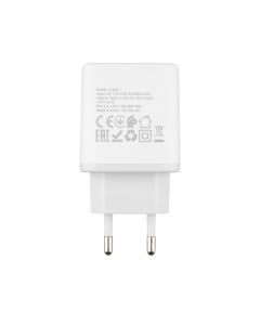 Зарядний пристрій Hoco C104A PD 20W+QC3.0 + кабель Type-C to Type-C Білий (White)
