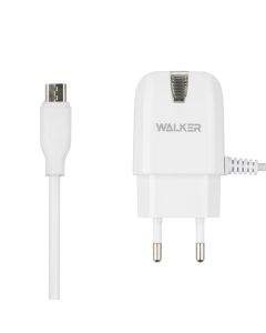 Зарядное устройство Walker WH-12 1A + кабель Micro-USB Белый