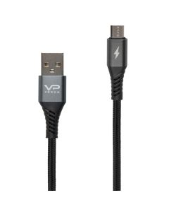 USB кабель Veron NM09 Nylon Micro-USB 2м Чорний (Black)