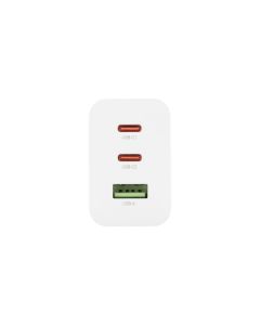 Зарядний пристрій Hoco N50 (1 USB + 2 USB-C) PD 45W Білий (White)