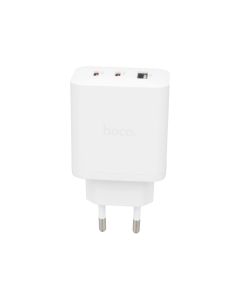 Зарядний пристрій Hoco N51 (1 USB + 2 USB-C) 65W Білий (White)