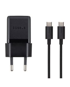 Зарядное устройство Baseus Palm Fast Charger (1 USB-C) 20W + кабель Type-C to Type-C 60W Черный (Black)