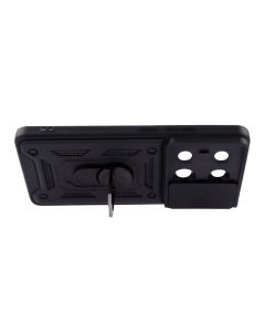 Чохол накладка для Xiaomi Redmi Note 13 Pro/Poco M6 Pro Camshield Serge Ring Чорна (Black)