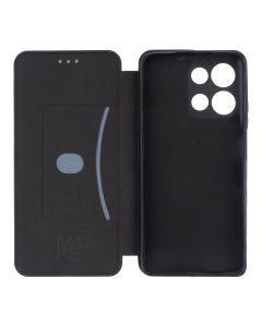 Чехол кейс для Motorola G75 Flip Черный (Black) MakeFuture