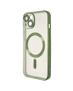 Чохол накладка для iPhone 14 WAVE Metal Matte Case with Magnetic Ring MagSafe Зелена (Dark Green)