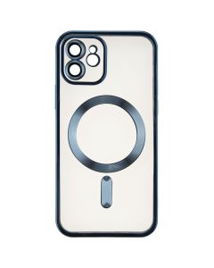 Чохол накладка для iPhone 12 WAVE Metal Matte Case with Magnetic Ring MagSafe Синя (Mignight Blue)