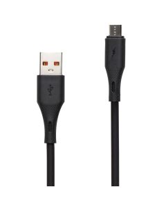 USB кабель Veron X82 Silicone 2.4A Micro-USB 1м Чорний (Black)