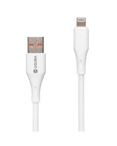 USB кабель Veron SL-X82 Silicone 27W Lightning 1м Білий (White)