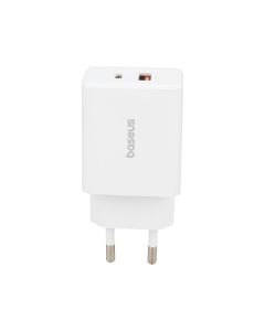 Зарядний пристрій Baseus Cube Fast Charger 20W QC+PD (1 USB-C + 1 USB) Білий (White)