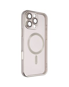 Чохол накладка для iPhone 16 Pro Max WAVE Metal Matte Case with Magnetic Ring Сіра (White Titanium)