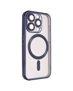 Чохол накладка для iPhone 15 WAVE Metal Matte Case with Magnetic Ring MagSafe Синя (BlueTitanium)