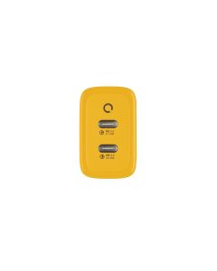 Зарядний пристрій Veron TC-45 GaN 45W (2 USB-C) Жовтий (Yellow)