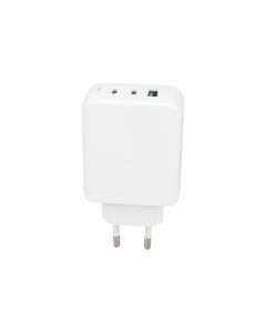 Зарядное устройство Acefast A41 GaN (2 USB-C + 1 USB) PD 65W Белый (White)