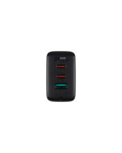 Зарядний пристрій Acefast A41 GaN (2 USB-C + 1 USB) PD 65W Чорний (Black)
