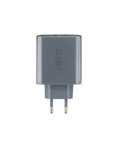 Зарядное устройство Acefast A45 Exploration series GaN (2 USB-C + 1 USB) PD 65W Серый
