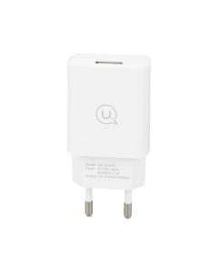 Зарядний пристрій Usams T21 (USB) 2.1A + кабель Type-C Білий (White)