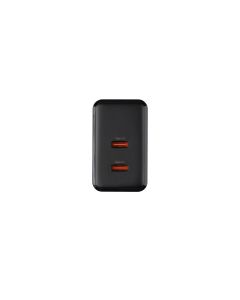 Зарядний пристрій Usams CC172 GaN (2 USB-C) QC&PD3.0 40W Чорний (Black)