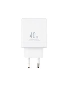 Зарядний пристрій Usams CC172 GaN (2 USB-C) QC&PD3.0 40W Білий (White)