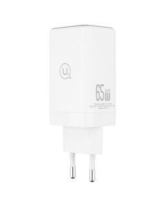 Зарядний пристрій Usams US-CC180 (2 USB-C + 1 USB) QC&PD3.0 65W Білий (White)