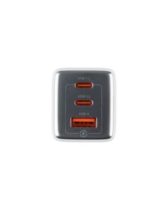 Зарядний пристрій Usams US-CC180 (2 USB-C + 1 USB) QC&PD3.0 65W Білий (White)