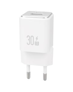 Зарядний пристрій Usams US-CC189 (1 USB-C + 1 USB) QC&PD3.0 30W Білий (White)