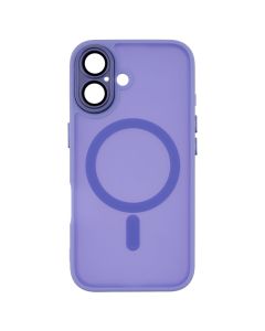 Чохол накладка для iPhone 16 Lens Matte MagSafe Фіолетова (Elegant Purple)