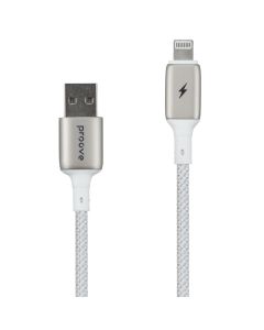 USB кабель Proove Dense Metal Lightning 2.4A 1м Білий (White)