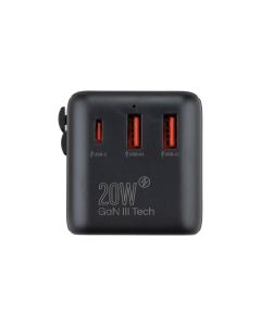 Уніварсальний адаптер Proove Trip 20W Чорний (Black)