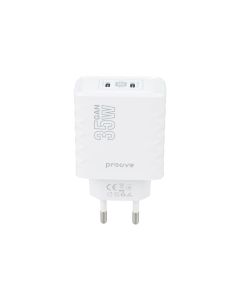 Зарядний пристрій Proove Speed Surge Gan (2 USB-C) 35W Білий (White)