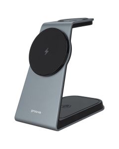 Зарядний пристрій бездротовий Proove Omni Power 3в1 Чорний (Black)