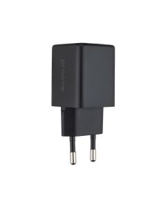 Зарядний пристрій Proove Pure GaN Plus 25W (USB-C + USB) Чорний (Black)