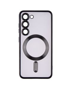 Чехол накладка для Samsung S23 WAVE Metal Color Case MagSafe Черный (Black)