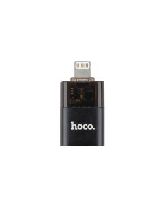 OTG перехідник Hoco UA36 Lightning to USB Чорний (Black)