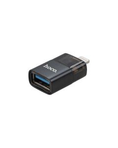 OTG перехідник Hoco UA36 Lightning to USB Чорний (Black)