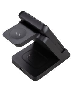 Зарядний пристрій бездротовий Hoco J149 Victory 3in1 Magnetic 20W (5000 mAh) Чорний (Black)