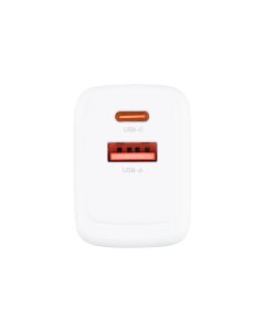 Зарядний пристрій XO CE16 (USB + USB-C) PD QC3.0 45W Білий (White)