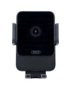 Автотримач XO WX-041 Dual Arm Air Outlet 15W з бездротовою зарядкою Чорний (Black)