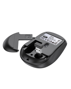 Миша Hoco GM28 Бездротова Чорна (Black Metal Grey)